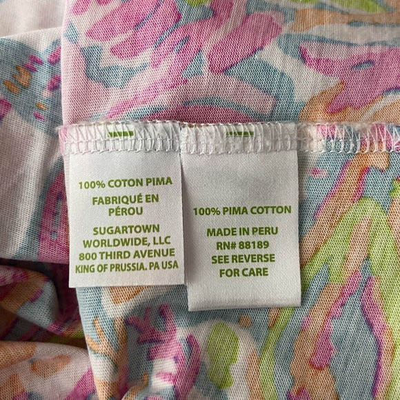 Lilly Pulitzer Dress Womens XS White Pink Christie Scuba to Cuba Cruise Vacation - Picture 8 of 10